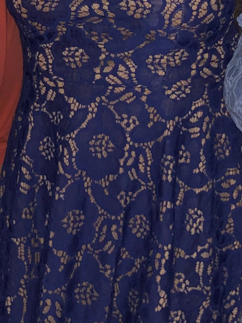 City Studio Royal Blue Lace Skater Dress - Picture 2 of 5